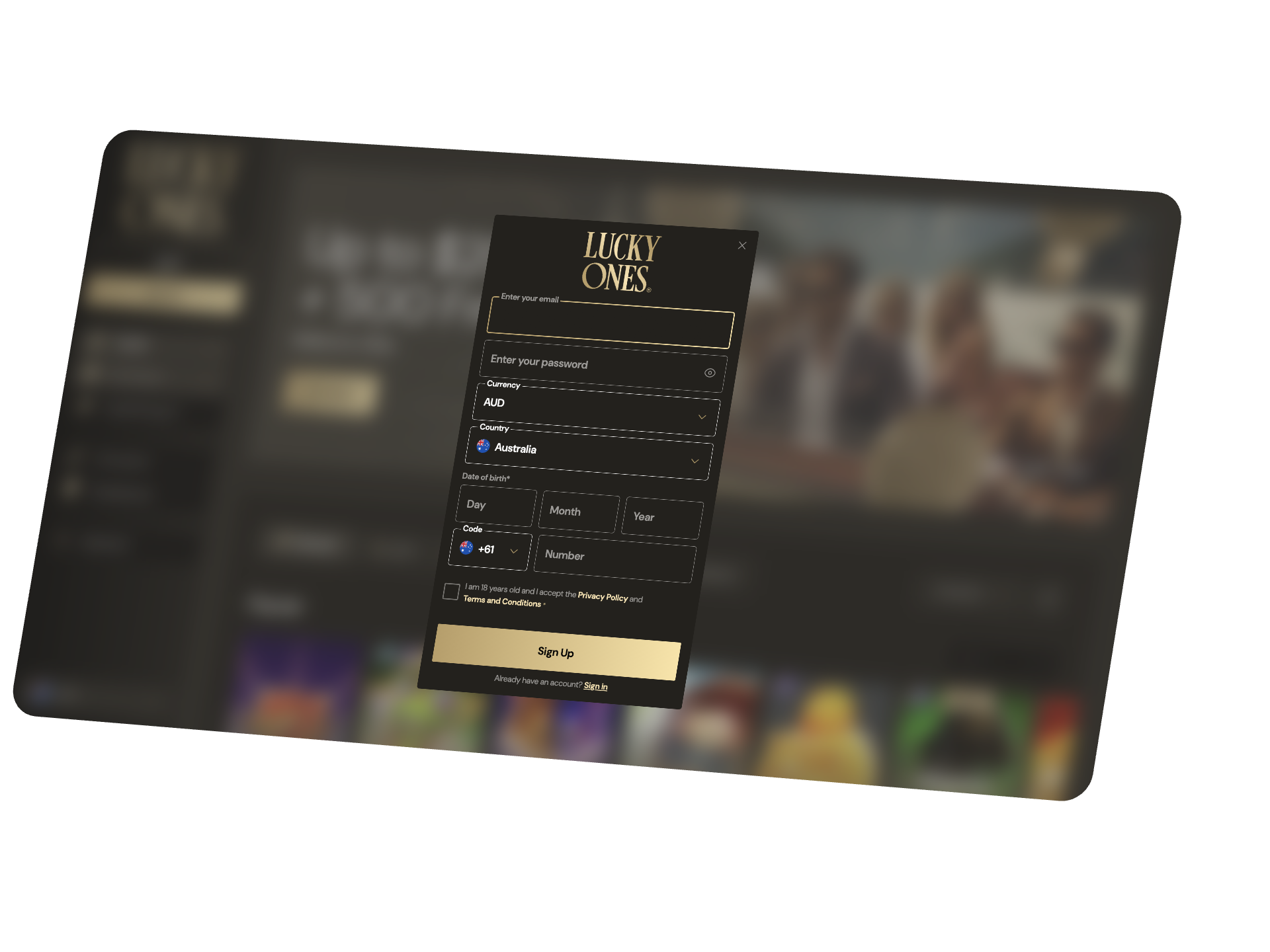 Lucky ones casino login and registration steps sign up today