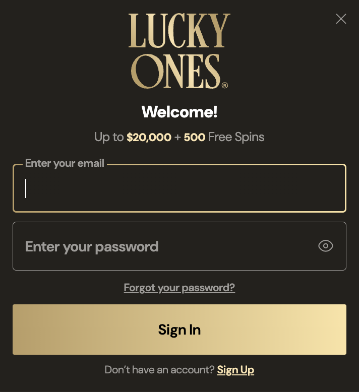 lucky ones casino login